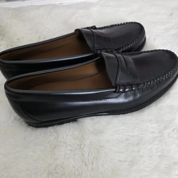NEW J. Crew Classic Black Leather Penny Slip-On Loafers